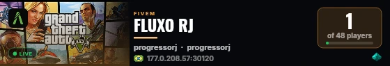 FLUXO RJ live status badge