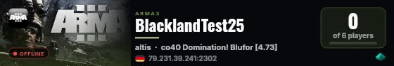 BlacklandTest25 live status badge