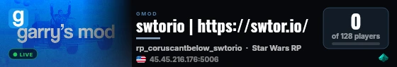 swtorio | https://swtor.io/ live status badge