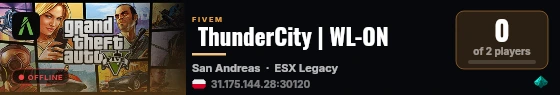  ThunderCity | WL-ON live status badge
