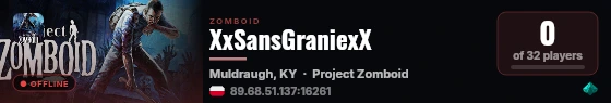 XxSansGraniexX live status badge
