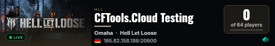 CFTools.Cloud Testing live status badge
