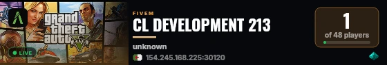 CL DEVELOPMENT 213 live status badge