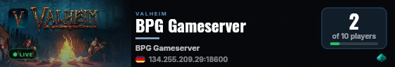 BPG Gameserver live status badge