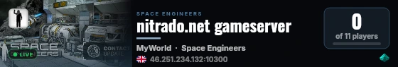 nitrado.net gameserver live status badge