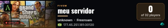 meu servidor live status badge