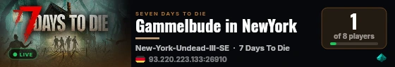 Gammelbude in NewYork live status badge