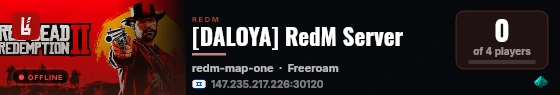 [DALOYA] RedM Server live status badge