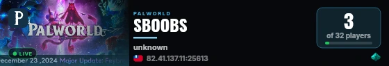 SBOOBS live status badge