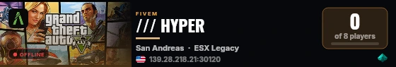 /// HYPER live status badge
