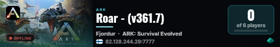 Roar - (v361.7) live status badge