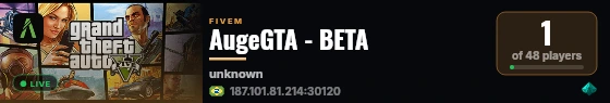 AugeGTA - BETA live status badge