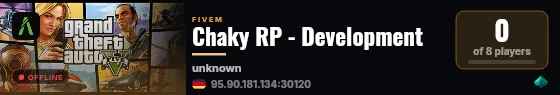 Chaky RP - Development live status badge