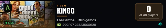 KINGG live status badge