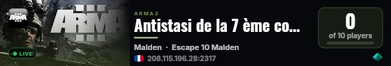 Antistasi de la 7 ème compagnie live status badge