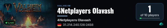 4Netplayers Olavash live status badge