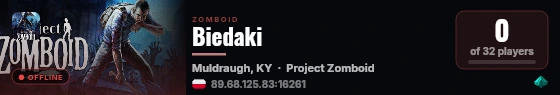 Biedaki live status badge