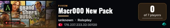 Macr000 New Pack live status badge