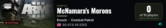 McNamara's Morons live status badge