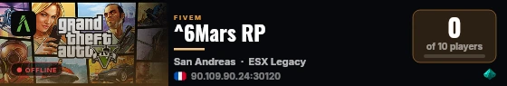 ^6Mars RP live status badge