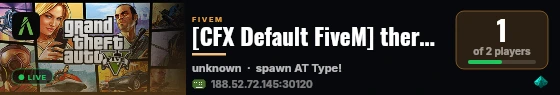 [CFX Default FiveM] therealone live status badge