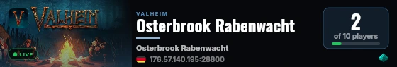 Osterbrook Rabenwacht live status badge