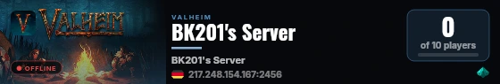 BK201's Server live status badge