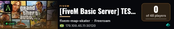 [FiveM Basic Server] TESTE-MODS live status badge