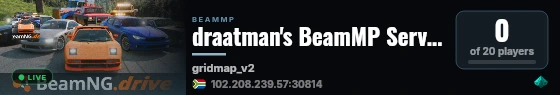 draatman's BeamMP Server ZA live status badge