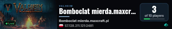 Bomboclat mierda.maxcraft.pl live status badge