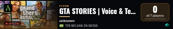 GTA STORIES | Voice & Text-Based live status badge