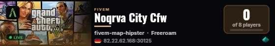 Noqrva City Cfw live status badge