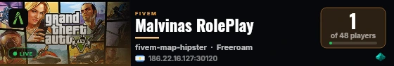 Malvinas RolePlay live status badge