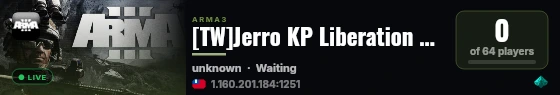 [TW]Jerro KP Liberation Apocalypse Server live status badge