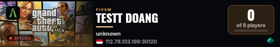 TESTT DOANG live status badge