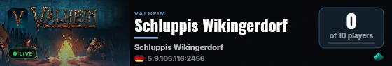 Schluppis Wikingerdorf live status badge