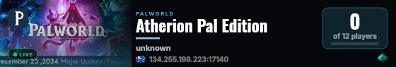 Atherion Pal Edition live status badge