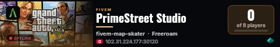 PrimeStreet Studio live status badge