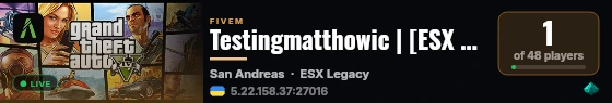 Testingmatthowic | [ESX Legacy] live status badge