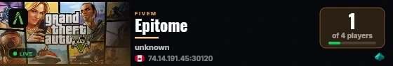 Epitome live status badge