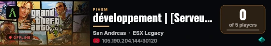 développement | [Serveur de développement.] live status badge