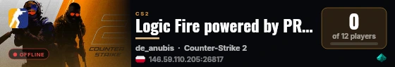 Logic Fire powered by PRACC.COM live status badge