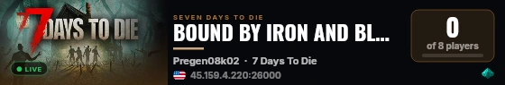 BOUND BY IRON AND BLOOD live status badge