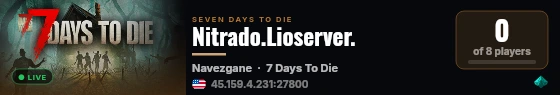 Nitrado.Lioserver. live status badge