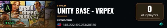 UNITY BASE - VRPEX live status badge