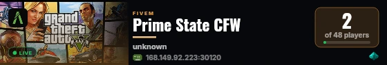 Prime State CFW live status badge