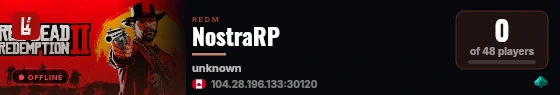 NostraRP live status badge