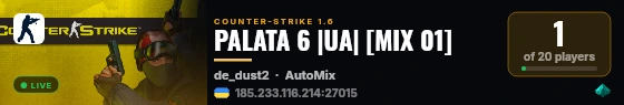 PALATA 6 |UA| [MIX 01] live status badge