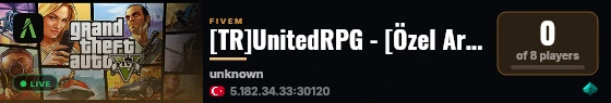 [TR]UnitedRPG - [Özel Araç/Haritalar/Gang] HIGH FPS/LOW MS live status badge
