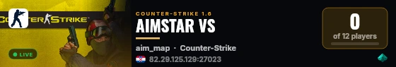 AIMSTAR VS live status badge